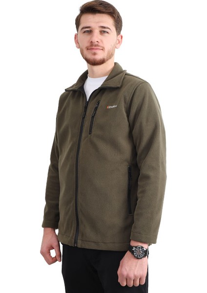 Erkek Polar Ceket - Haki - Takma Kol - Zenobya fırsatları