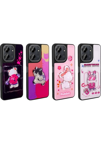 Xiaomi Poco C65 Kılıf Parlayan Kabartmalı Ikonik Figürlü Amas Silikon Kapak fiyatları