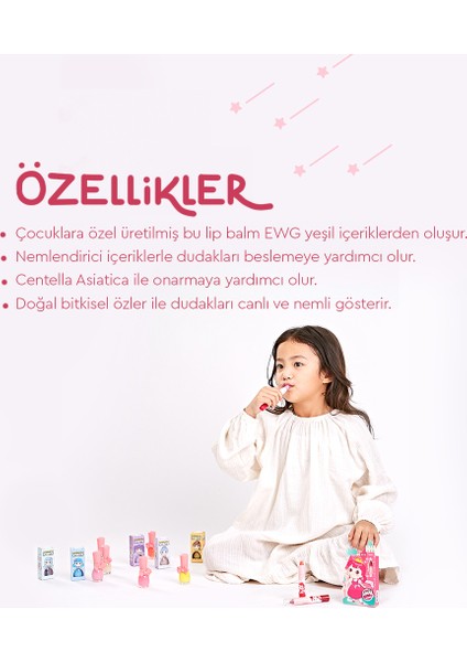 Pinky Cosmetic I\'m Pinky Kids Lip Crayon Cutie Pink - Çocuklar Için Dudak Balmı modelleri