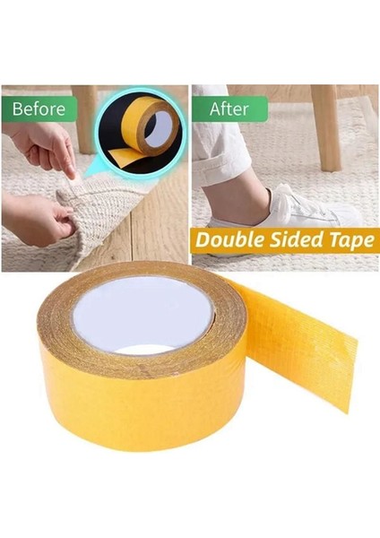 Halı Kaydırmaz Bant Çift Taraflı Çok Amaçlı Iz Bırakmaz Sabitleme Bandı 36MM x 5mt indirimleri