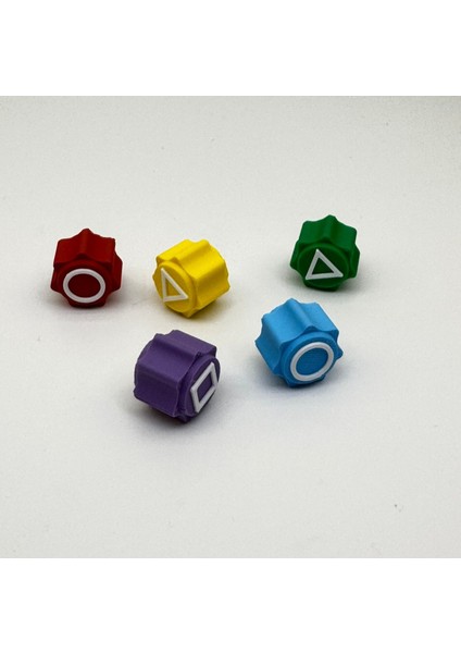 Squid Game 5 Taş Oyun Seti Kalamar Oyunu - 5 Renk