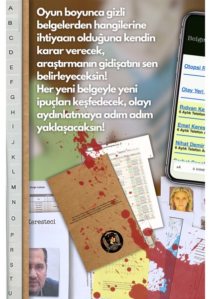 - Dedektif Oyunu Cinayet Çözme & Katili Bulma Gizem Zeka Kutu Oyunu Dedektiflik Oyunu Katil Kim ? Rıdvan Keresteci Dosyası