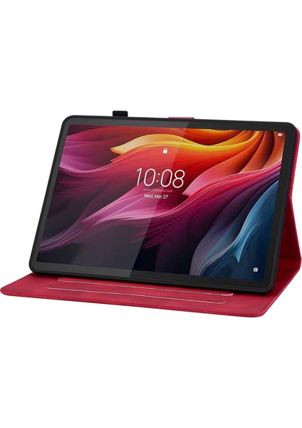 Lenovo Tab K11 Plus Için Kabartmalı Deri Kılıf (Yurt Dışından)