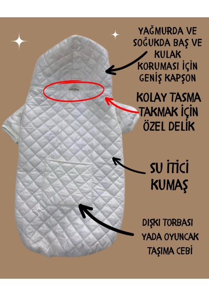 Cream Comfly Köpek Montu Orta ve Büyük Irklar Için