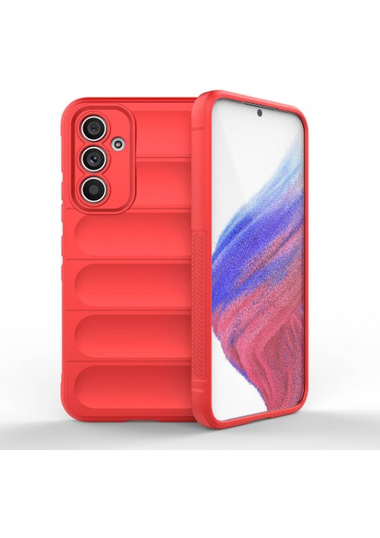 Galaxy A54 Kılıf Esnek Tpu Oyuklu Arka Yüzey Tasarımlı Etnik Silikon Kapak