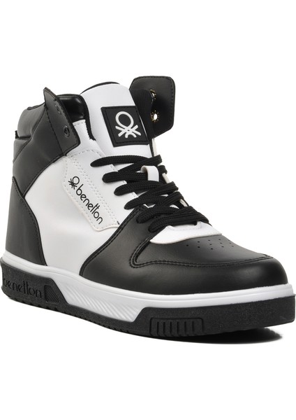Siyah-Beyaz Unisex Hi Sneaker