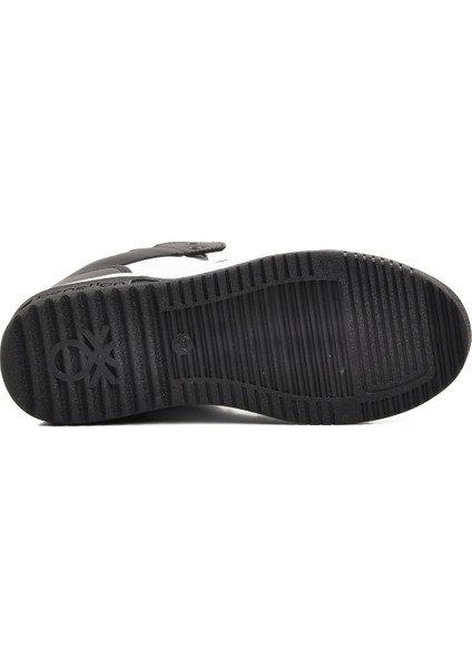 Siyah-Beyaz Unisex Hi Sneaker