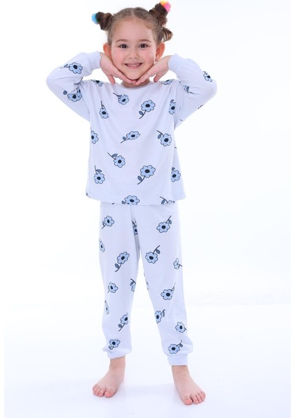 Çiçekli Çocuk Pijama Takımı