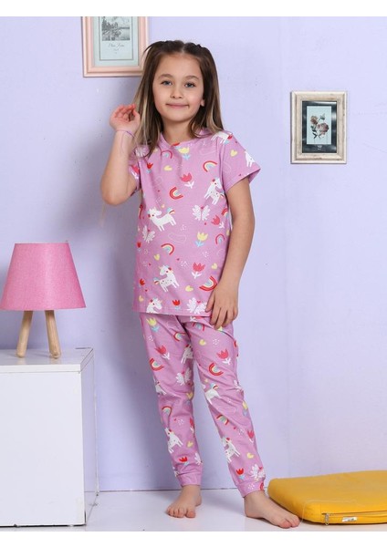Unicorn Desenli Pembe Pijama Takımı fiyatları