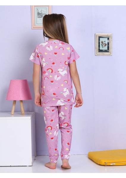 Unicorn Desenli Pembe Pijama Takımı fırsatları