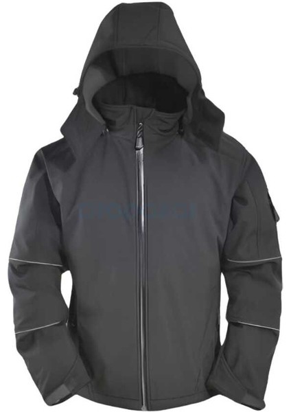 Vızwell VWJK112 Outdoor Softshell Mont - Siyah Renk