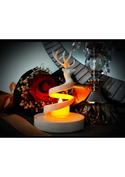 Özel Tasarım Geyik Tea Light Dekoratif Hediyelk Bioplastik Tealight Mumluk fiyatları
