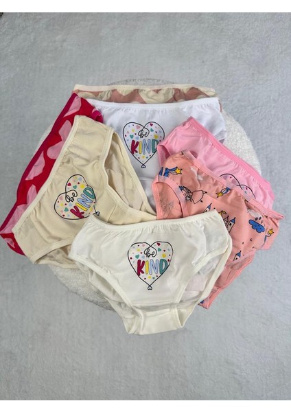 Kalp Desenli 7li Külot Set