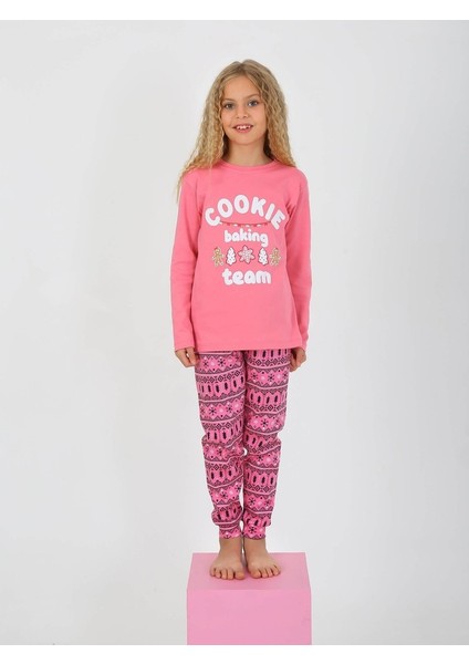 Yılbaşı Desen Pembe Kız Çocuk Pijama Takım fiyatları