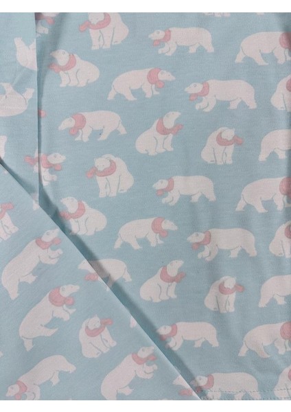 Kutup Ayısı Desen Mavi Kız Çocuk Pijama Takım fiyatları