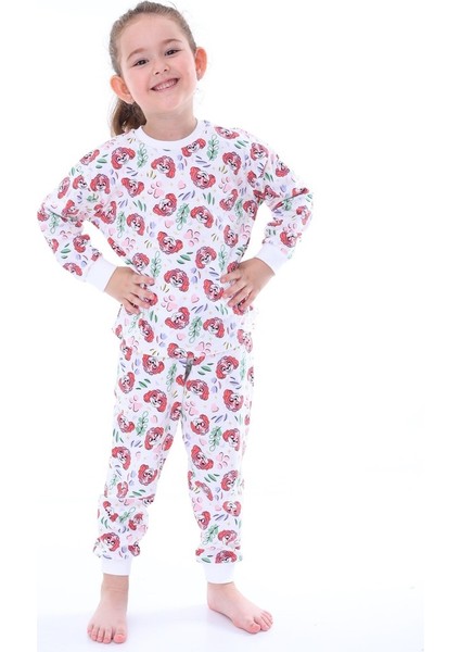 Paw Petrol Desenli Beyaz Çocuk Pijama Takımı