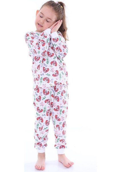 Paw Petrol Desenli Beyaz Çocuk Pijama Takımı modelleri