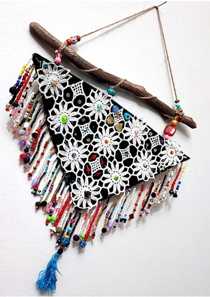 Dantel Detaylarla Süslü Kapı, Balkon ve Duvar Aksesuarı /nazarlık / Vintage/ 30 x 30 cm fiyatları
