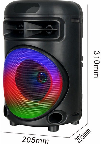Kablolu Mikrofonlu Fm Rgb Tws Çift 6.5inç Karaoke Bluetooth Taşınabilir Hoparlör GD-692 fiyatları