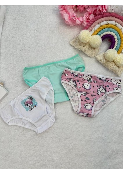 Kedi Desenli 3lü Külot Set