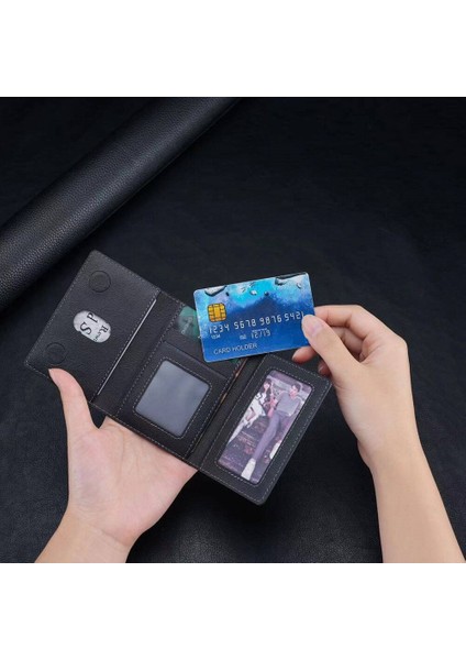Crd-04 Suni Deri Görünümlü 5 Hazneli Magnetik Kartlık indirimleri