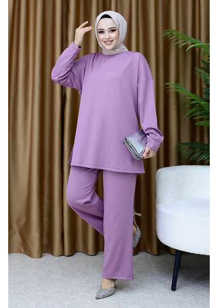 Fitilli Tunik Pantolon Ikili Takım 5570-02 Gül Kurusu fiyatları