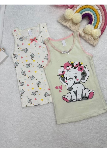 Sevimli Fil Desenli 2li Atlet Set