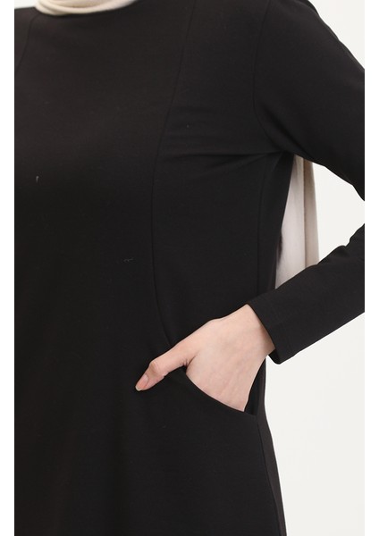 Iki Iplik Cepli Spor Tunik 10503-04 Siyah