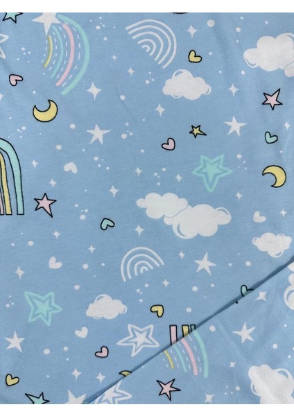 Bulut Desen Mavi Kız Çocuk Pijama Takım fırsatları