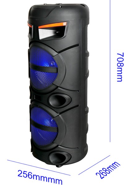 Kablosuz Mikrofonlu Fm Rgb Tws Çift 8inç Karaoke Bluetooth Hoparlör GD-2809 indirimleri