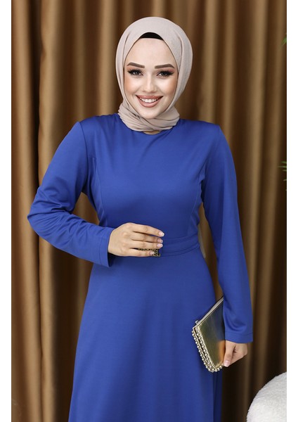 Tokalı Elbise 7123-04 Indigo modelleri