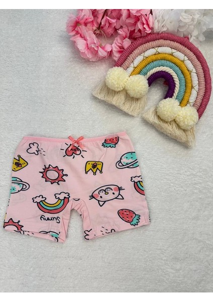 Renkli Çilek Desenli Boxer