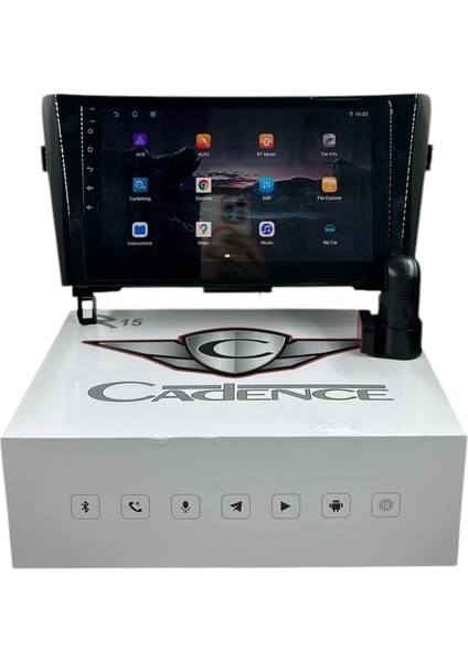 Qashqai-Xtrail 2014-2021 Cadence R15 (Dvr Kayıt Cihazı Hediye) Pro Oem Multimedia
