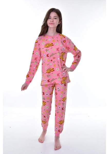 Kelebek Çiçek Çocuk Pijama Takımı
