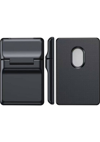 Crd-05 Sade Tasarımlı 2 Hazneli Pu Magnetik Standlı Kartlık