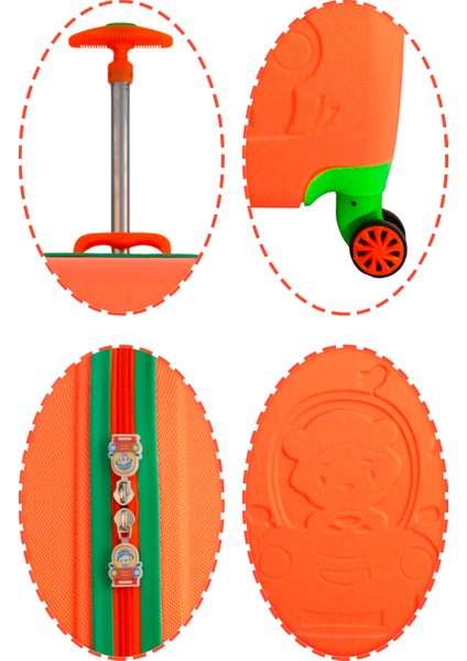 Renkli ve Desenli Çocuk Valizi, Tucklebery Kids Hafif ve Eğlenceli Valiz