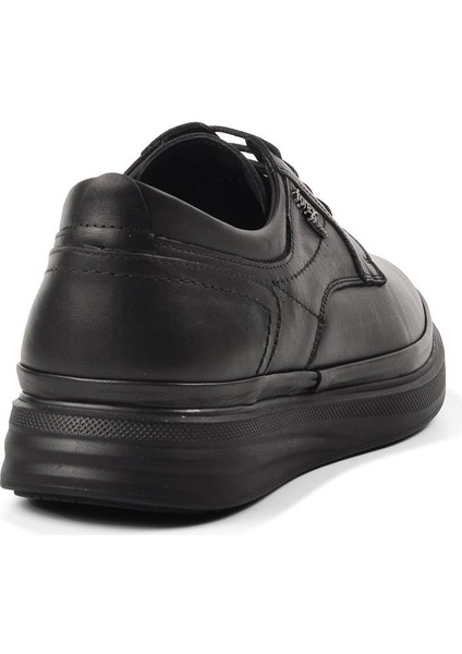 Ayakmod Siyah Hakiki Deri Erkek Günlük Ayakkabı fırsatları