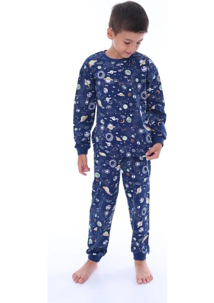 Uzay Desen Çocuk Unisex Pijama Takımı indirimleri