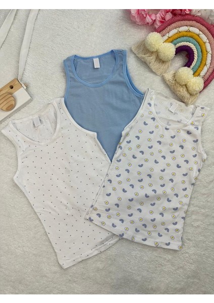 Puantiye Desenli 3lü Atlet Set