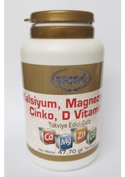 Kalsiyum Magnezyum Çinko D Vitamini Içeren Gıda Takviyesi
