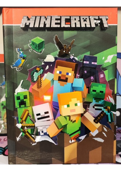 Minecraft Karakter Figürlü Sert Kapaklı Çok Amaçlı Defter