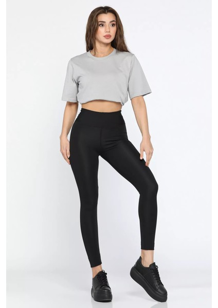 Yüksek Bel Likralı Kadın Sporcu Tayt P-00010451