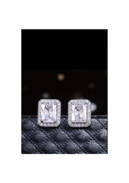 Dikdörtgen Çelik Baget Küpe