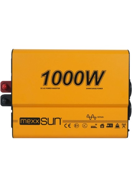 12V VOLT-1000W Watt Tam Sınüs Inverter (220V Çevirici)