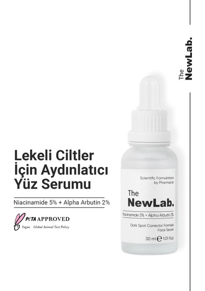 The NewLab Leke Karşıtı, Cilt Tonu Eşitleyici ve Aydınlatıcı Arbutin Ve Niacinamide Cilt Bakım Serumu 30ml