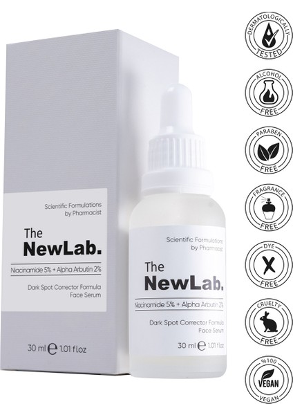 The NewLab Leke Karşıtı, Cilt Tonu Eşitleyici ve Aydınlatıcı Arbutin Ve Niacinamide Cilt Bakım Serumu 30ml