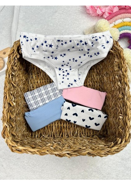 Desenli 5li Külot Set