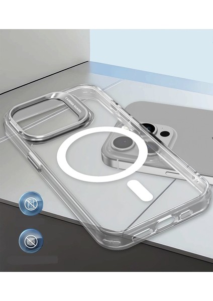 Apple iPhone 11 Armor Yarı Saydam Magsafe Kılıf Kablosuz Şarj Uyumlu Standlı Kapak fiyatları