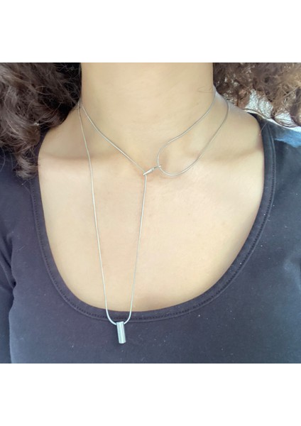 316L Tasarım Kolye 45 cm KLY-369