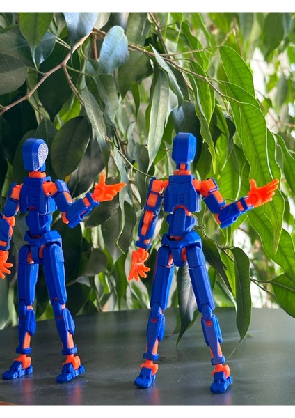 Titan 13 - Lucky 13 Oynar Eklemli Robot Figür Seti Ikizler (Mavi-Turuncu 2'li Set) modelleri